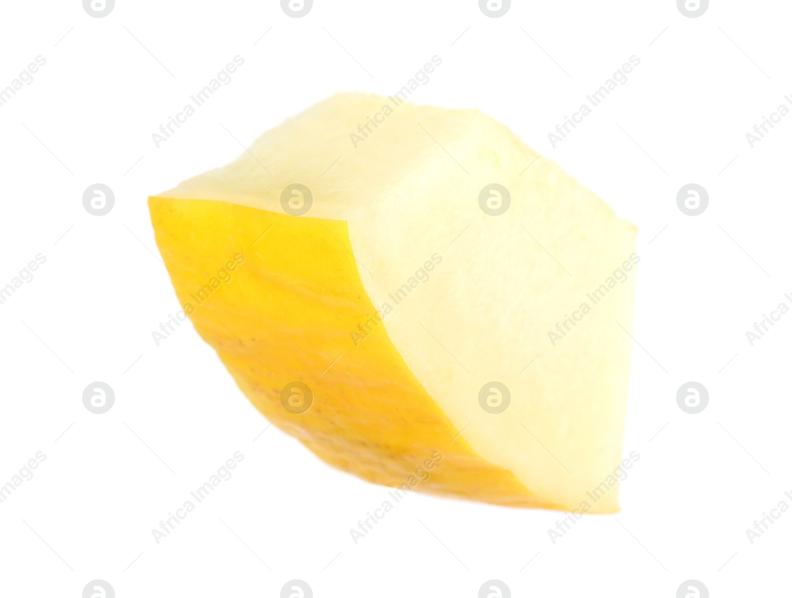 Photo of Piece of ripe melon isolated on white