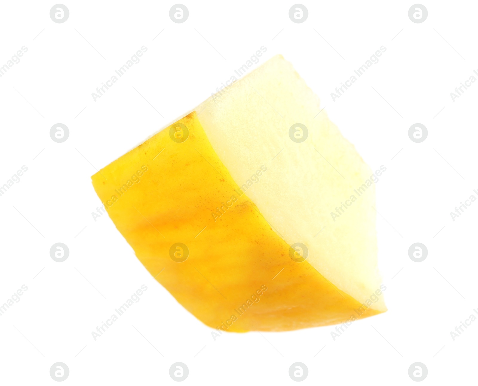 Photo of Piece of ripe melon isolated on white