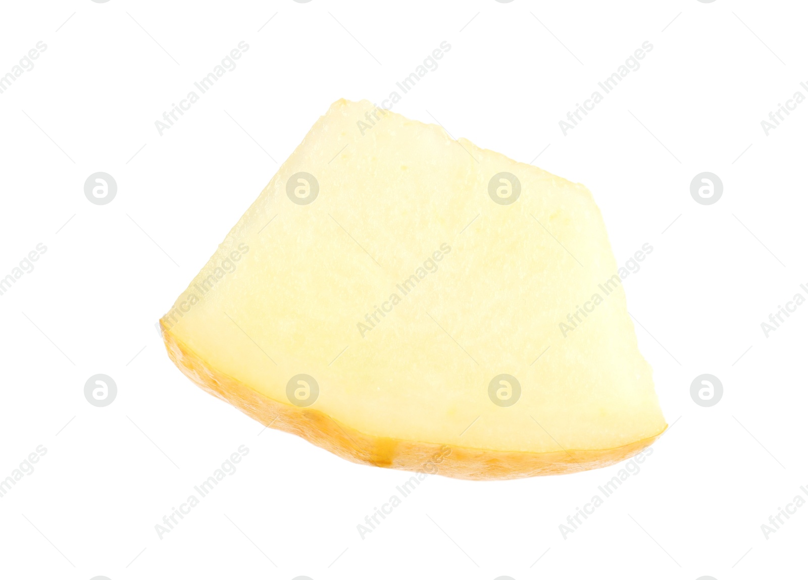 Photo of Piece of ripe melon isolated on white