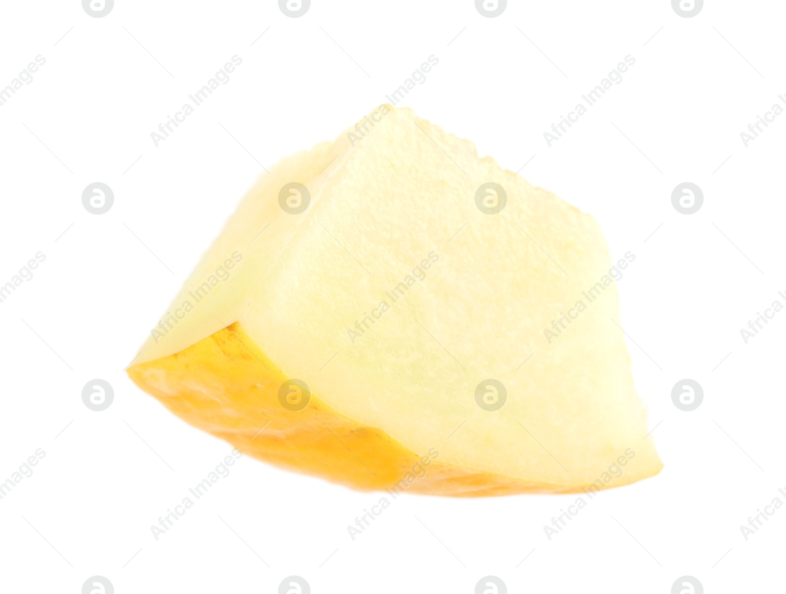 Photo of Piece of ripe melon isolated on white