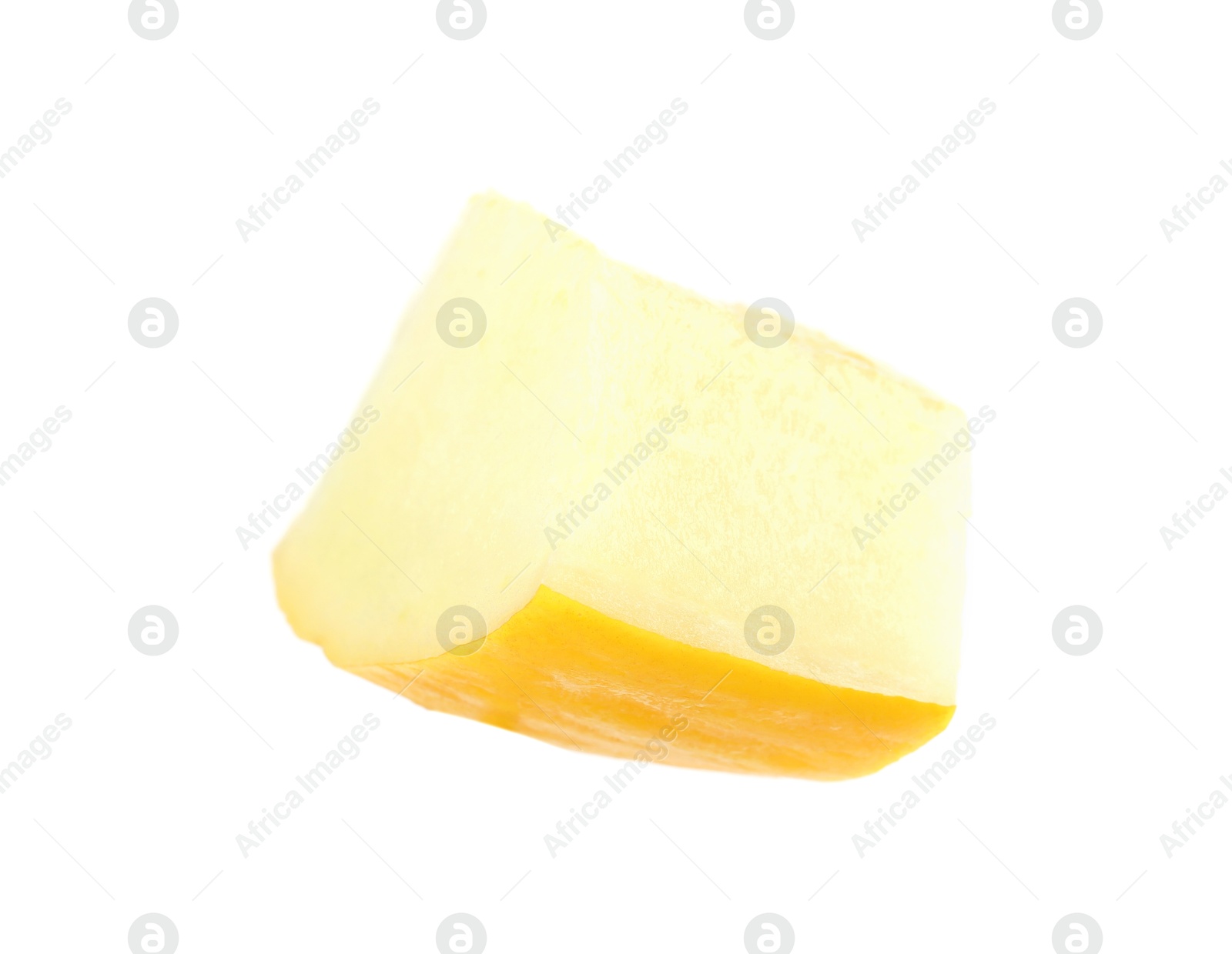 Photo of Piece of ripe melon isolated on white