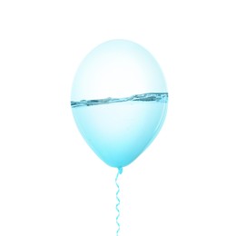 Image of Balloon with water inside on white background