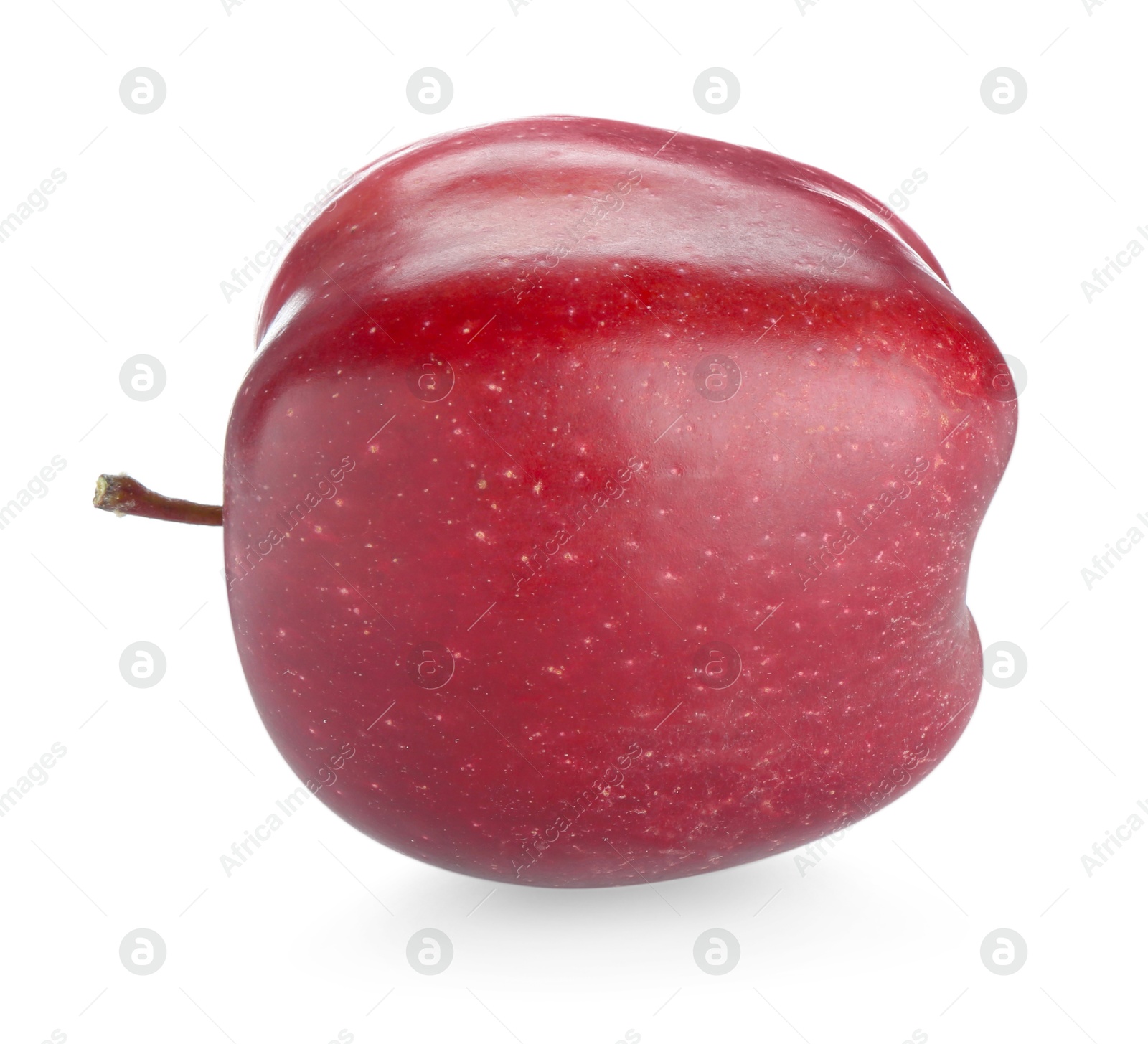 Photo of One fresh red apple isolated on white