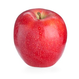 Photo of One fresh red apple isolated on white