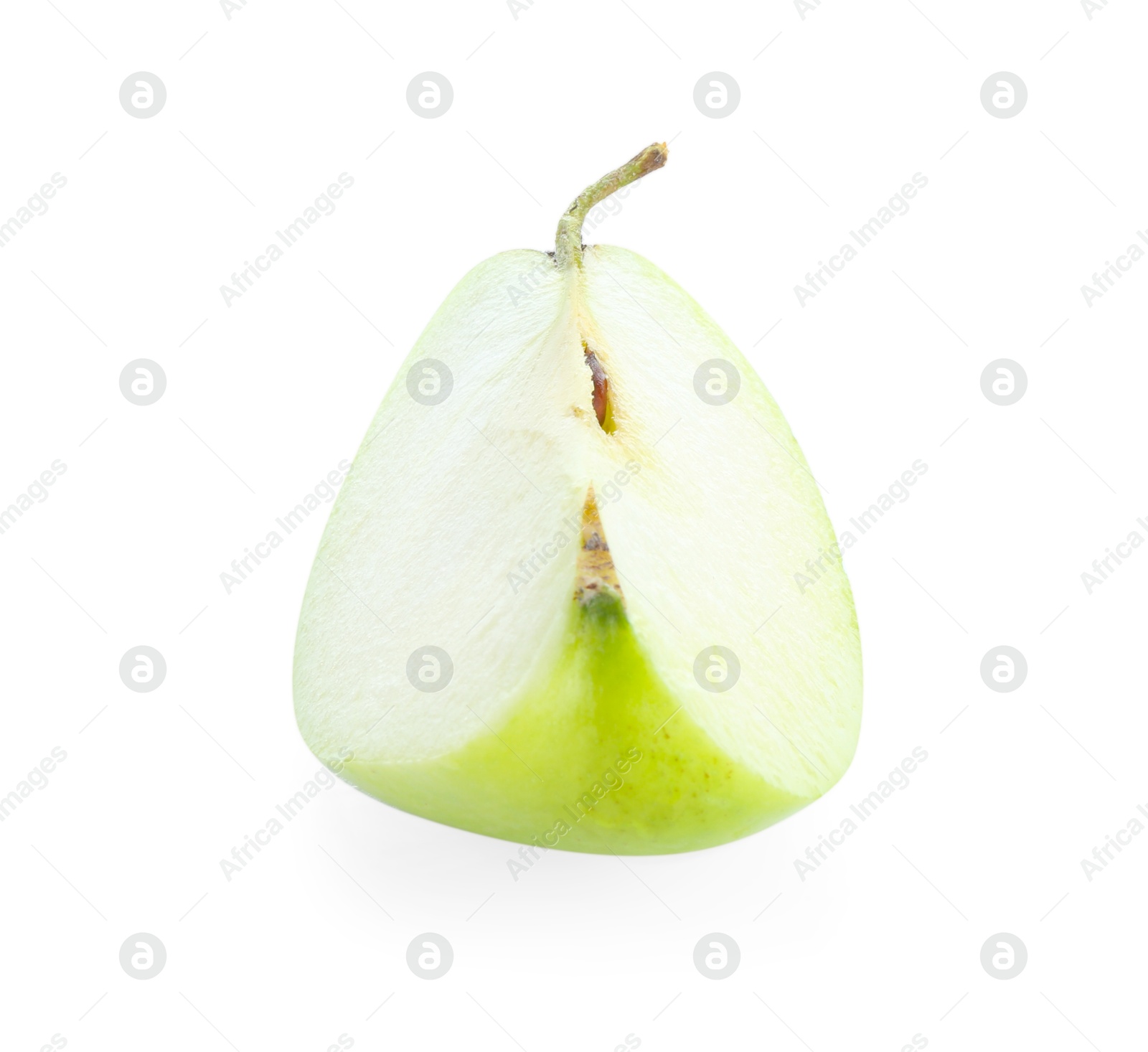 Photo of Slice of fresh ripe apple isolated on white