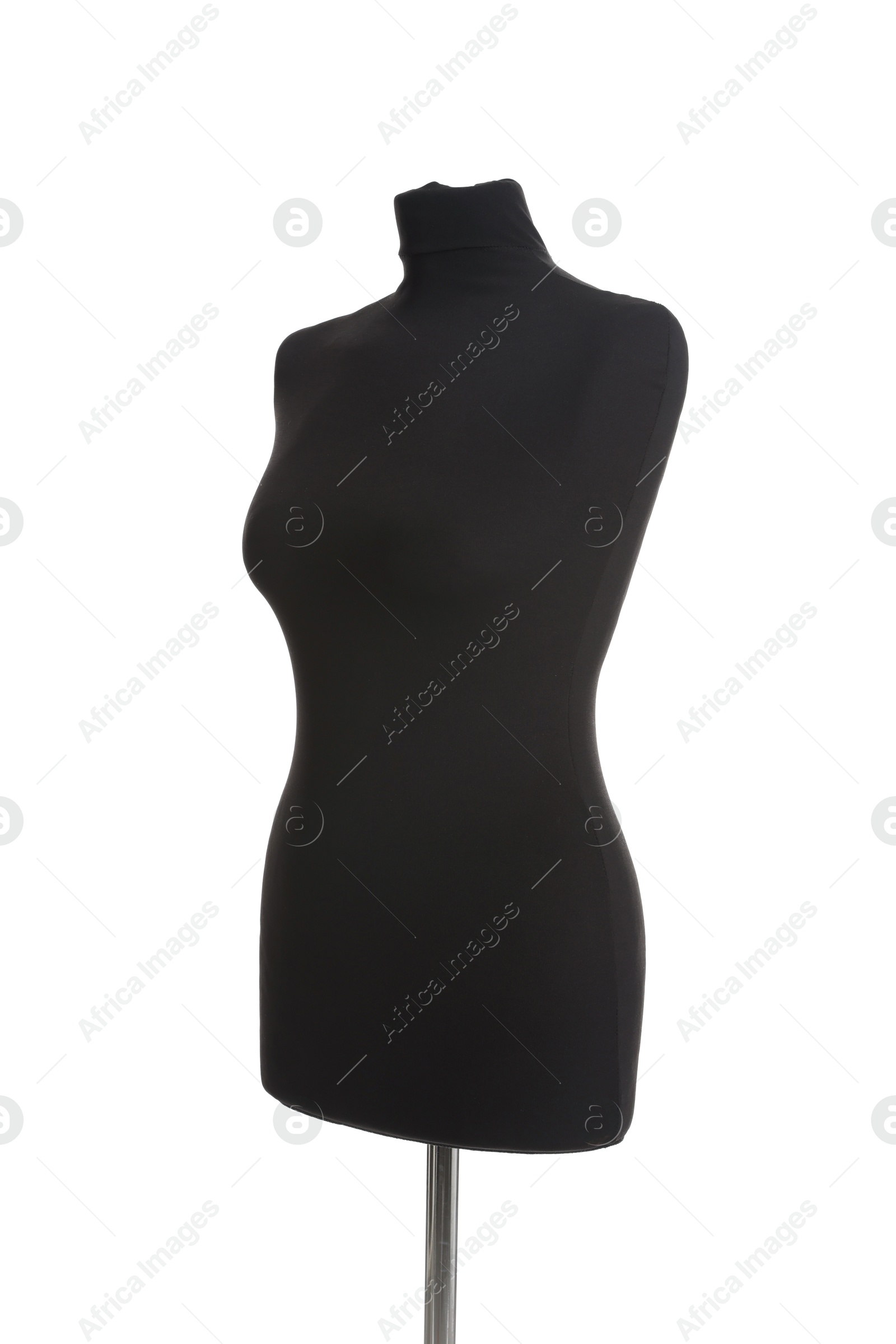 Photo of Black mannequin isolated on white. Fashion designer`s equipment