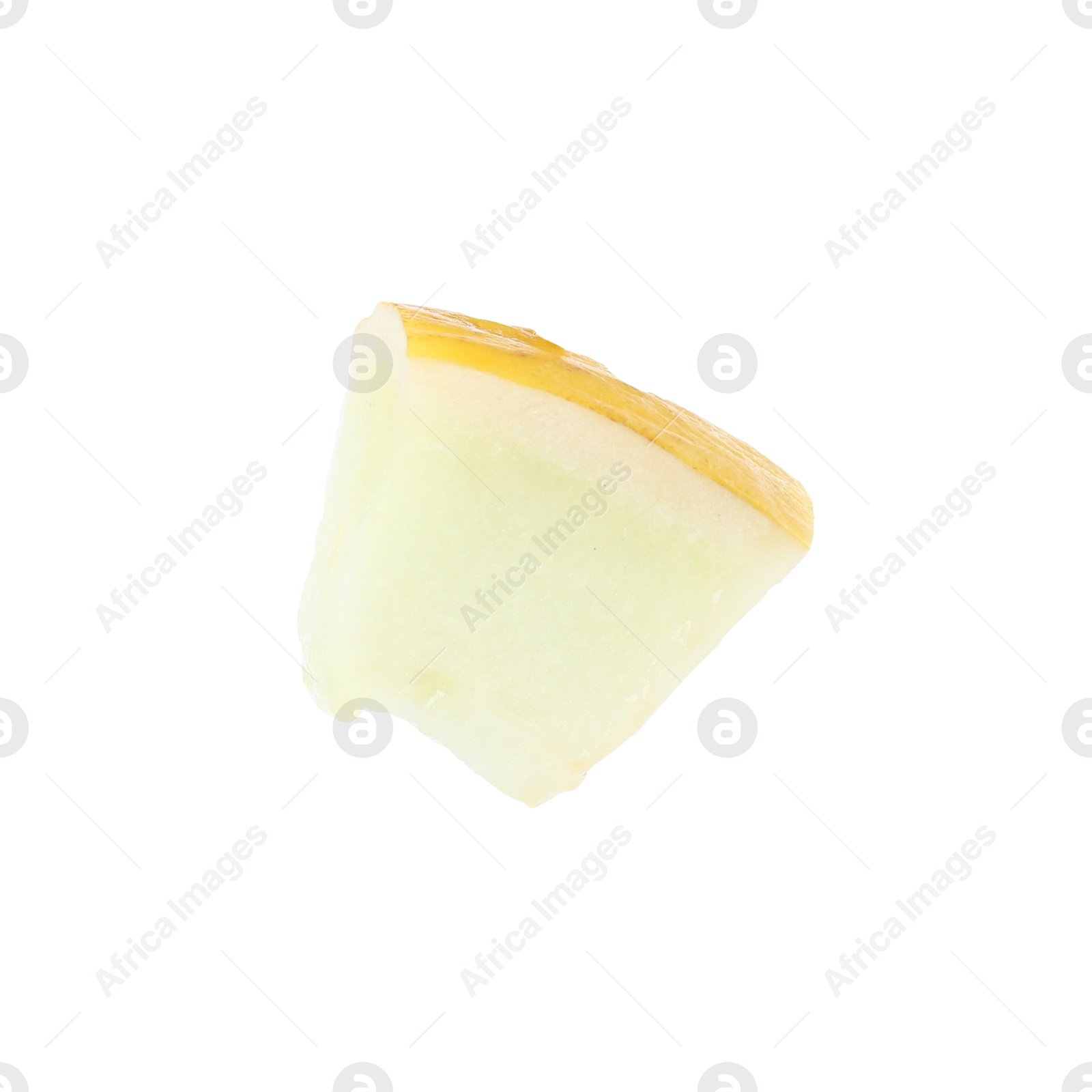 Photo of Piece of fresh melon isolated on white