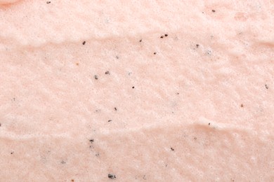 Photo of Sample of natural body scrub as background, closeup