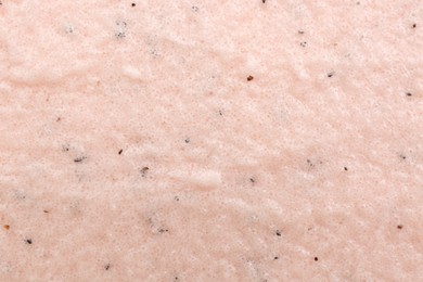 Photo of Sample of natural body scrub as background, closeup