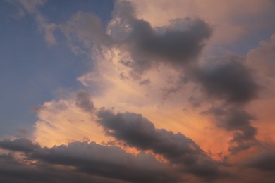 Photo of Beautiful view of blue sky with fluffy clouds