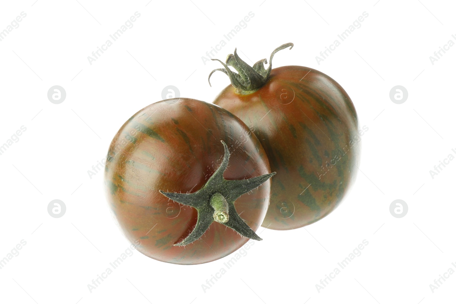 Photo of One fresh ripe tomato isolated on white