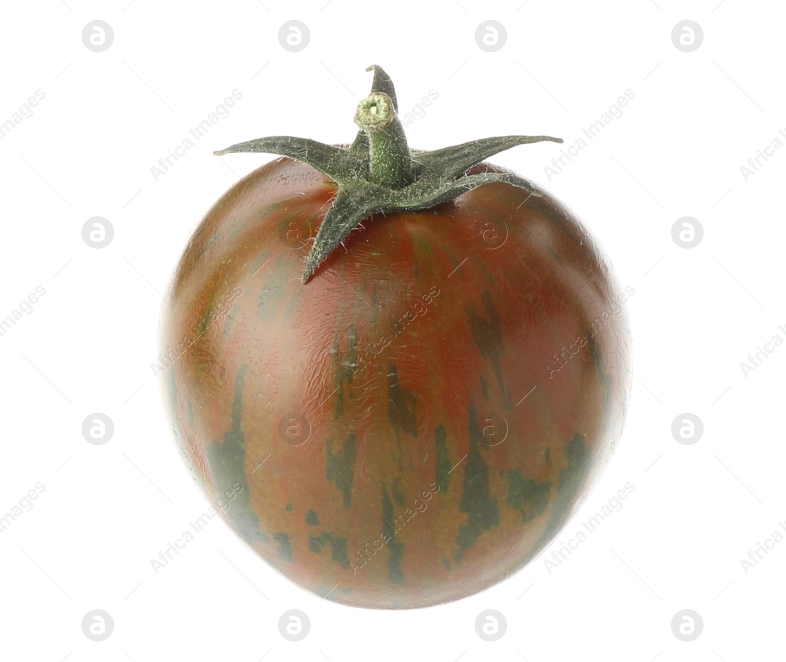 Photo of One fresh ripe tomato isolated on white