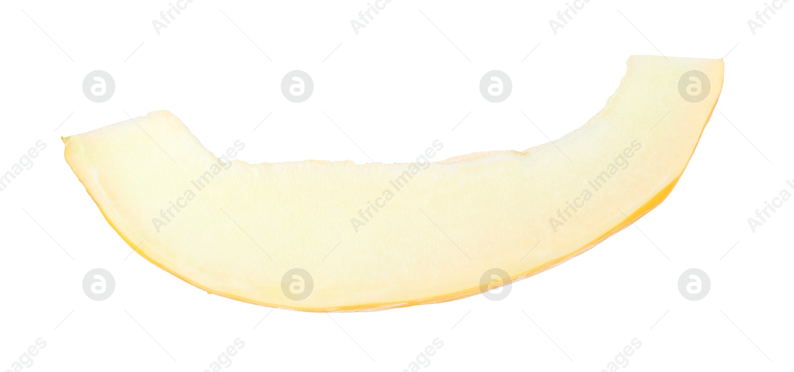 Photo of Slice of ripe melon isolated on white