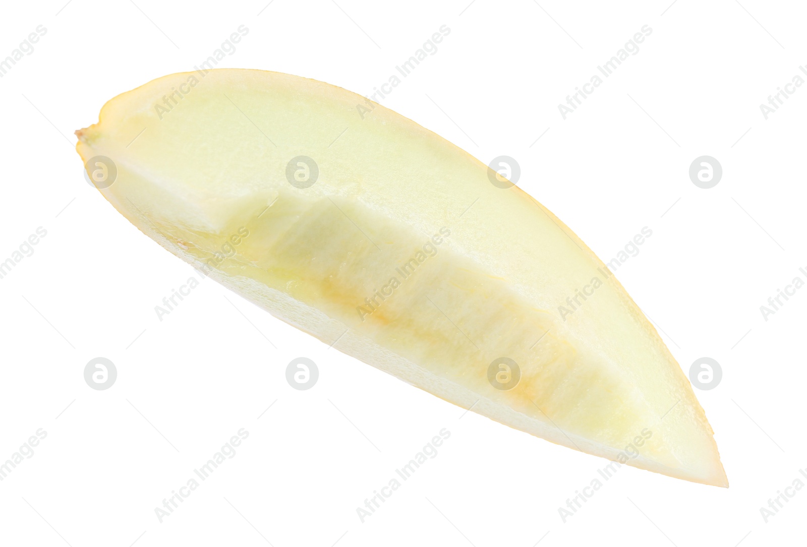 Photo of Slice of ripe melon isolated on white