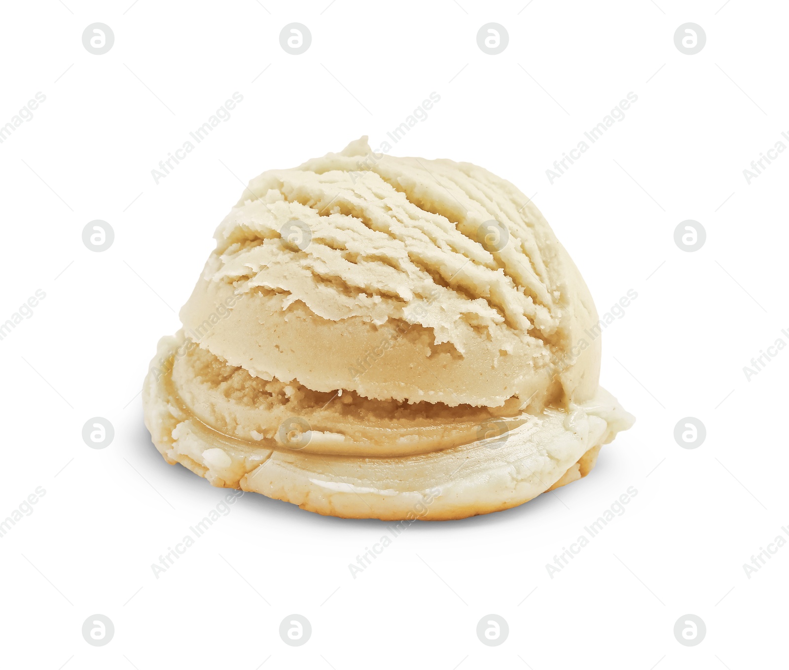 Image of Scoop of yummy ice cream isolated on white