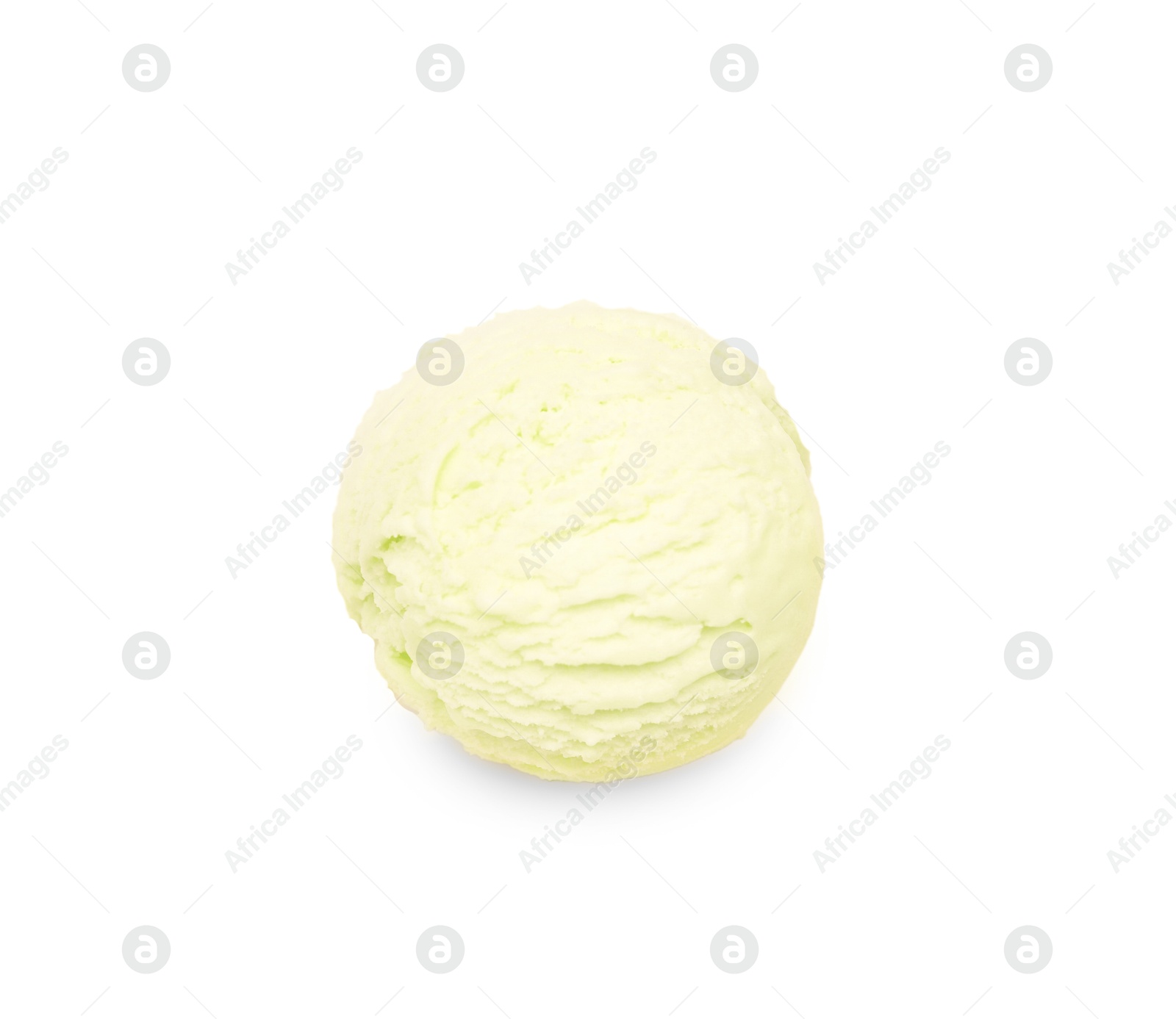 Image of Scoop of yummy ice cream isolated on white