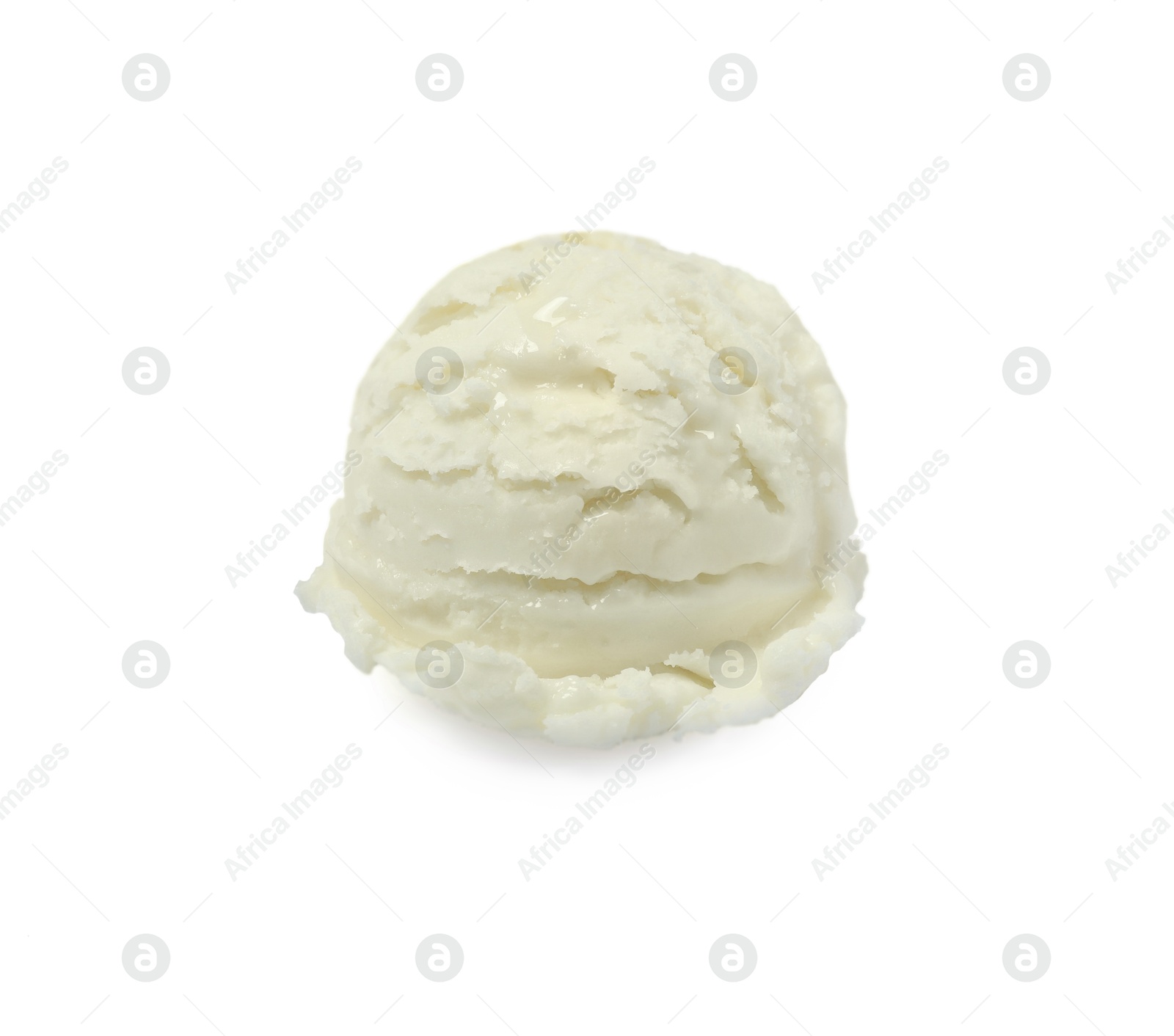 Image of Scoop of yummy ice cream isolated on white