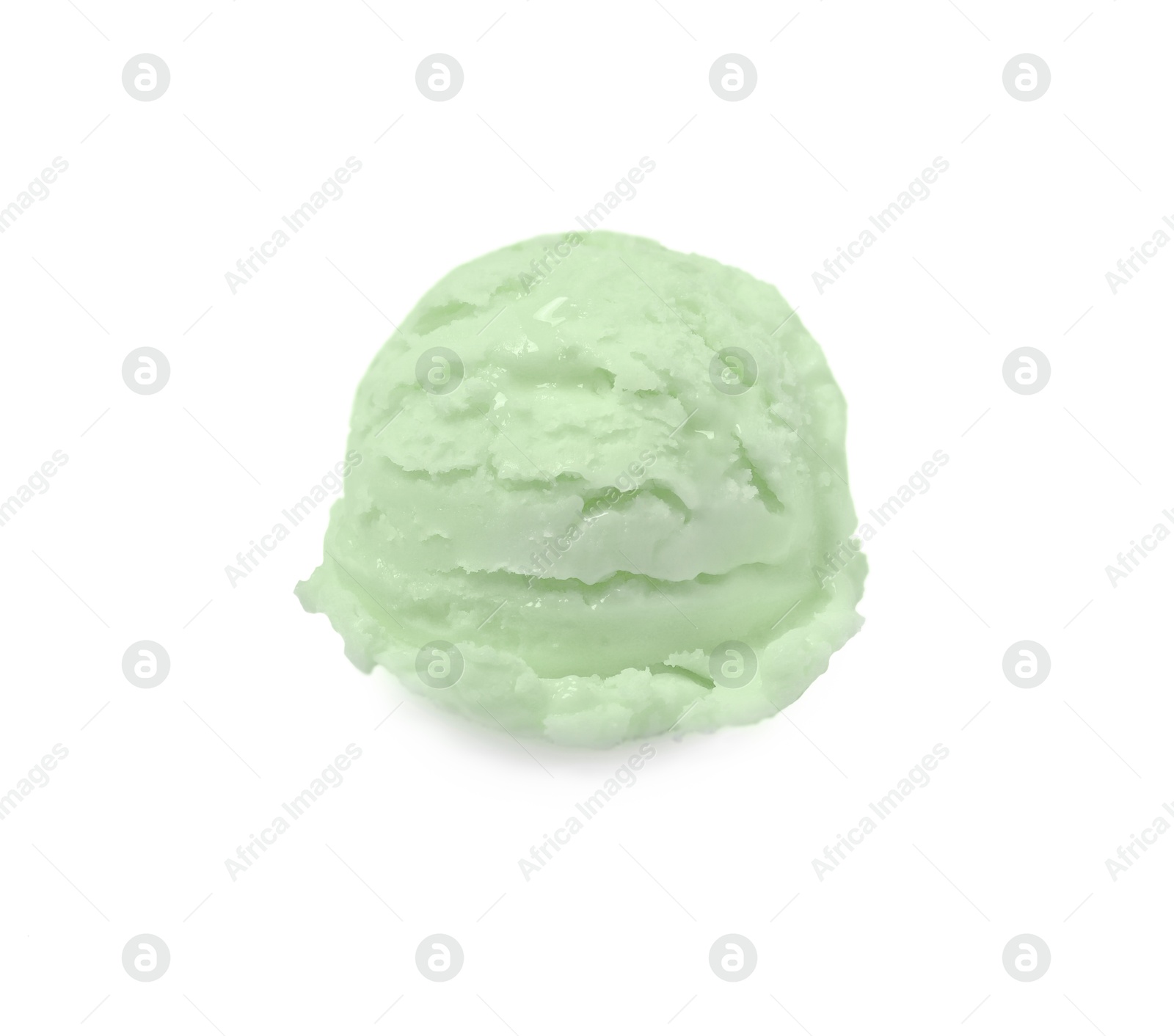 Image of Scoop of yummy ice cream isolated on white