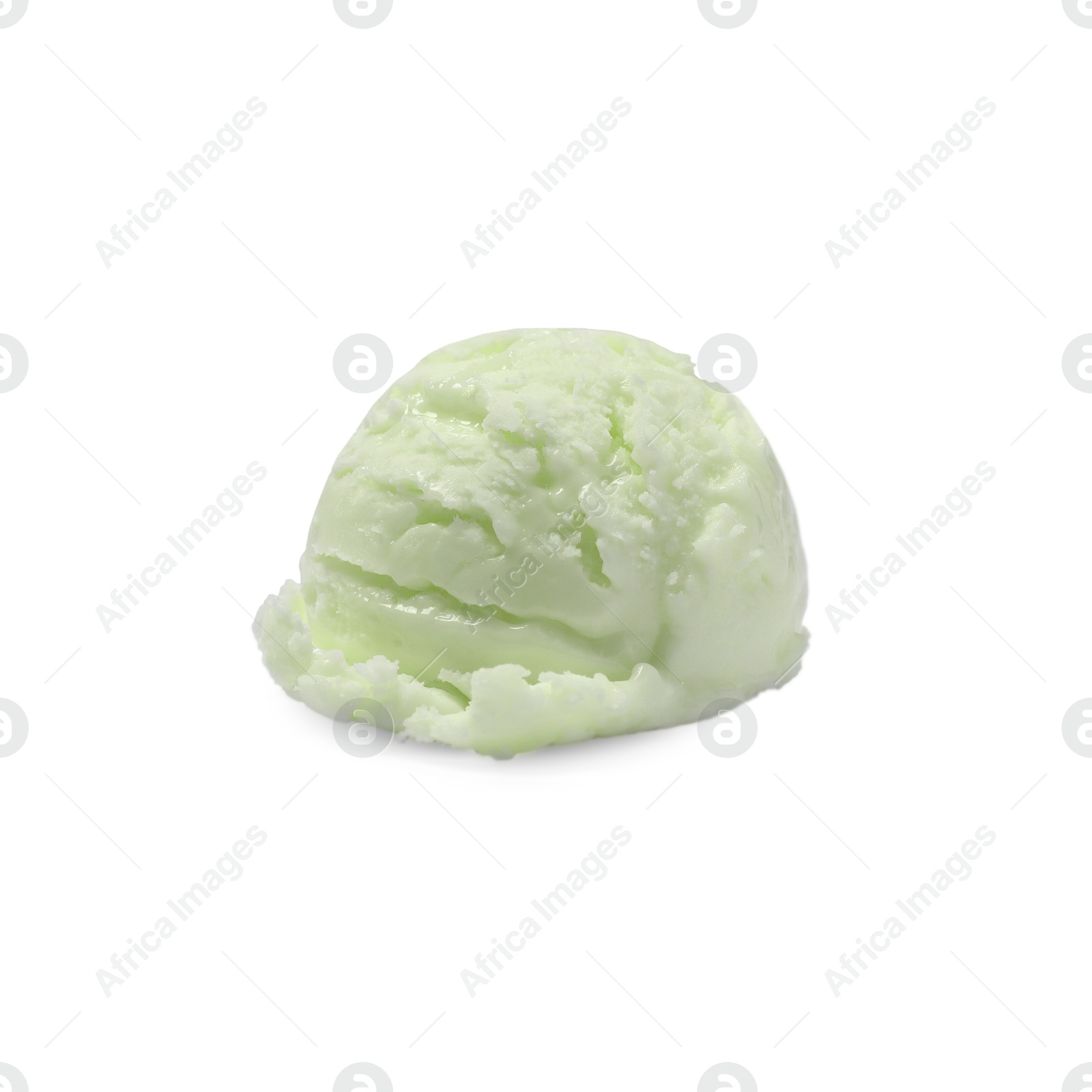 Image of Scoop of yummy ice cream isolated on white