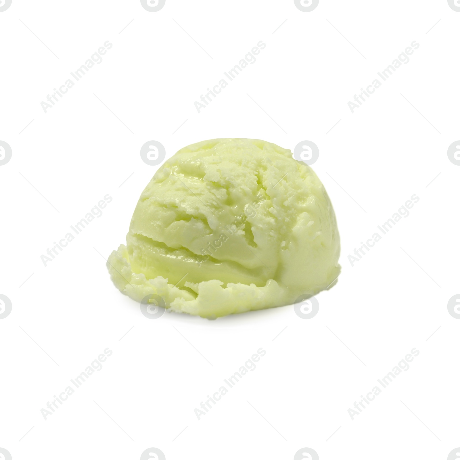 Image of Scoop of yummy ice cream isolated on white