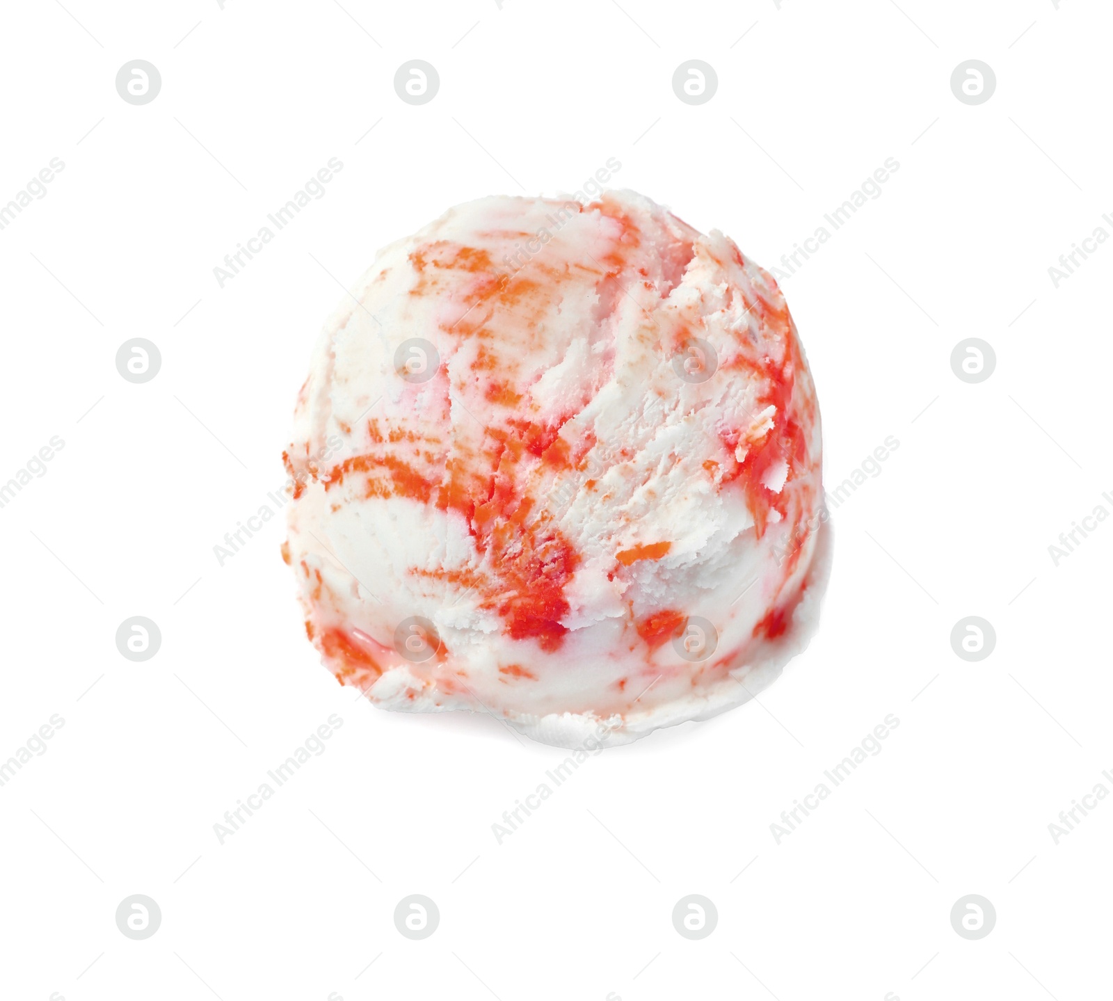 Image of Scoop of yummy ice cream isolated on white