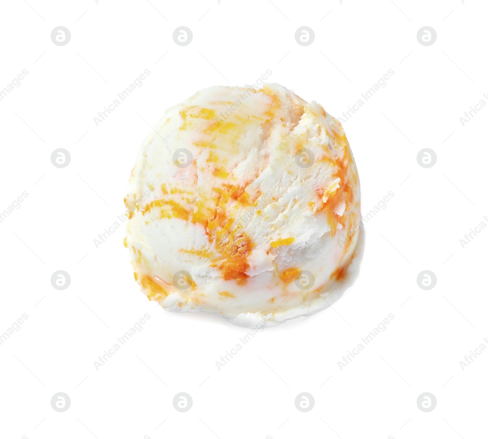 Image of Scoop of yummy ice cream isolated on white