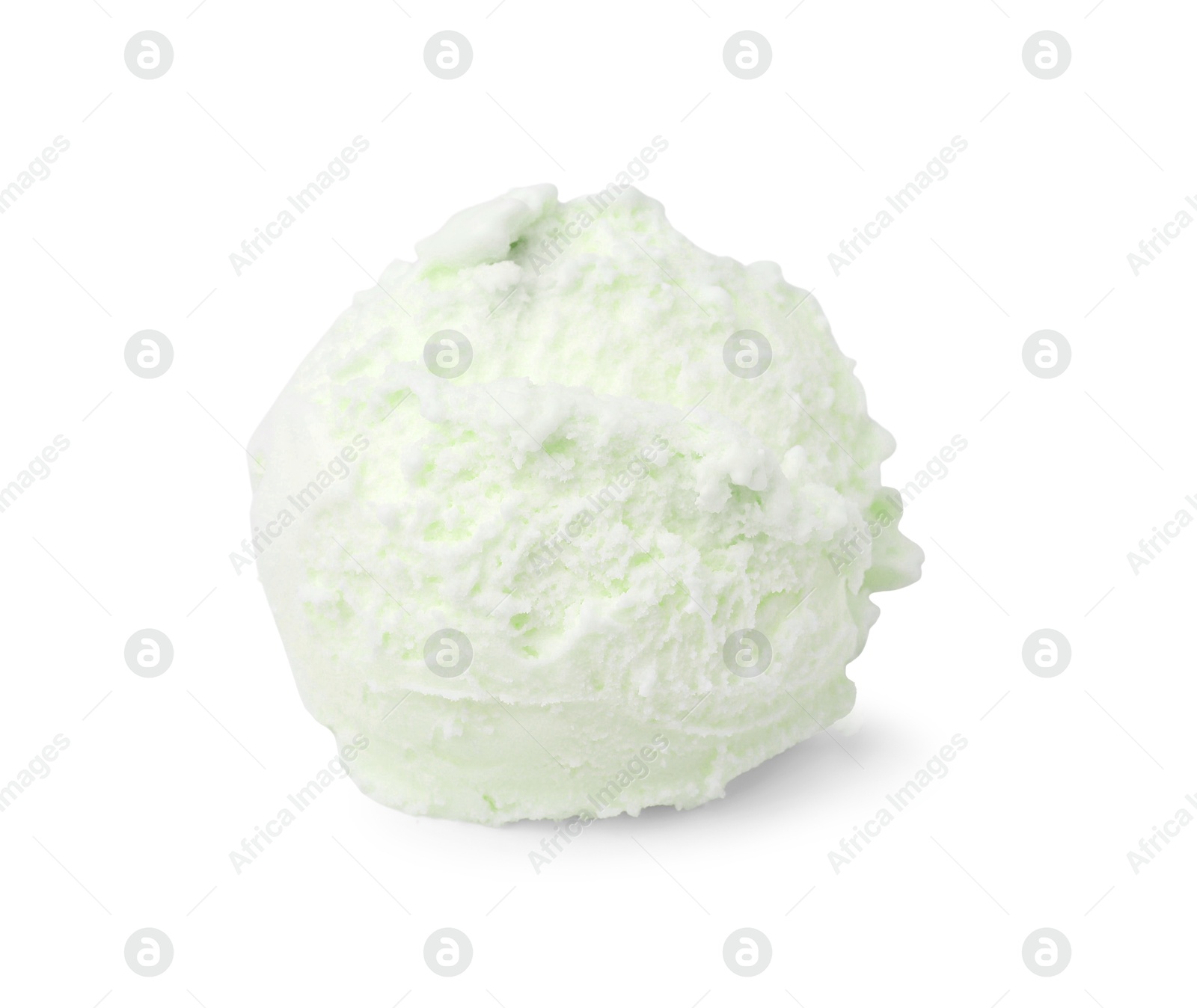 Image of Scoop of yummy ice cream isolated on white