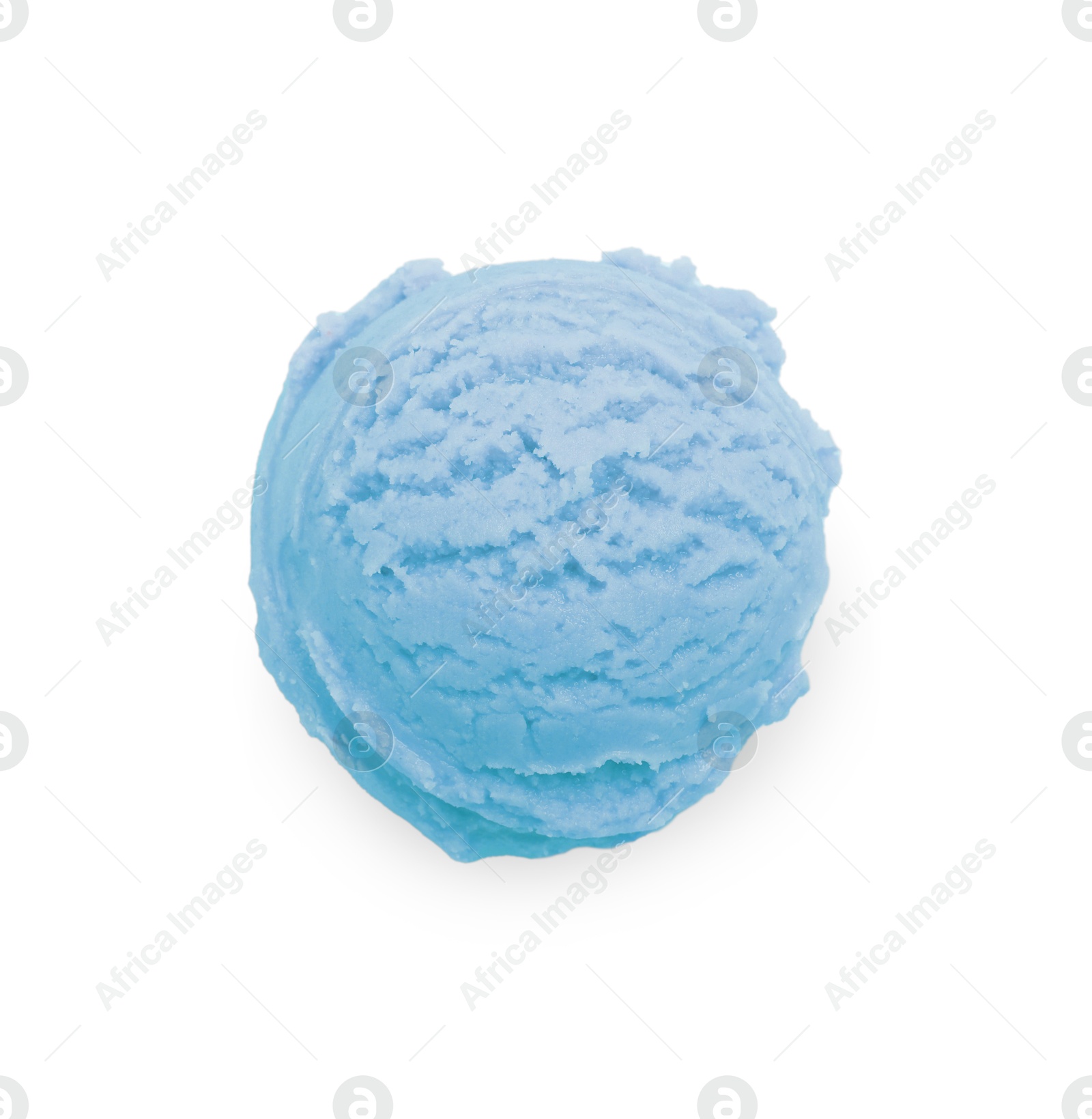 Image of Scoop of yummy ice cream isolated on white, top view