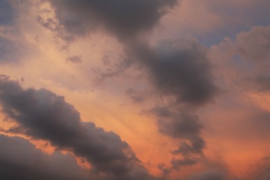 Photo of Beautiful view of blue sky with fluffy clouds