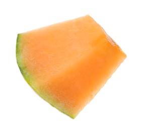 Photo of Piece of Cantaloupe melon isolated on white