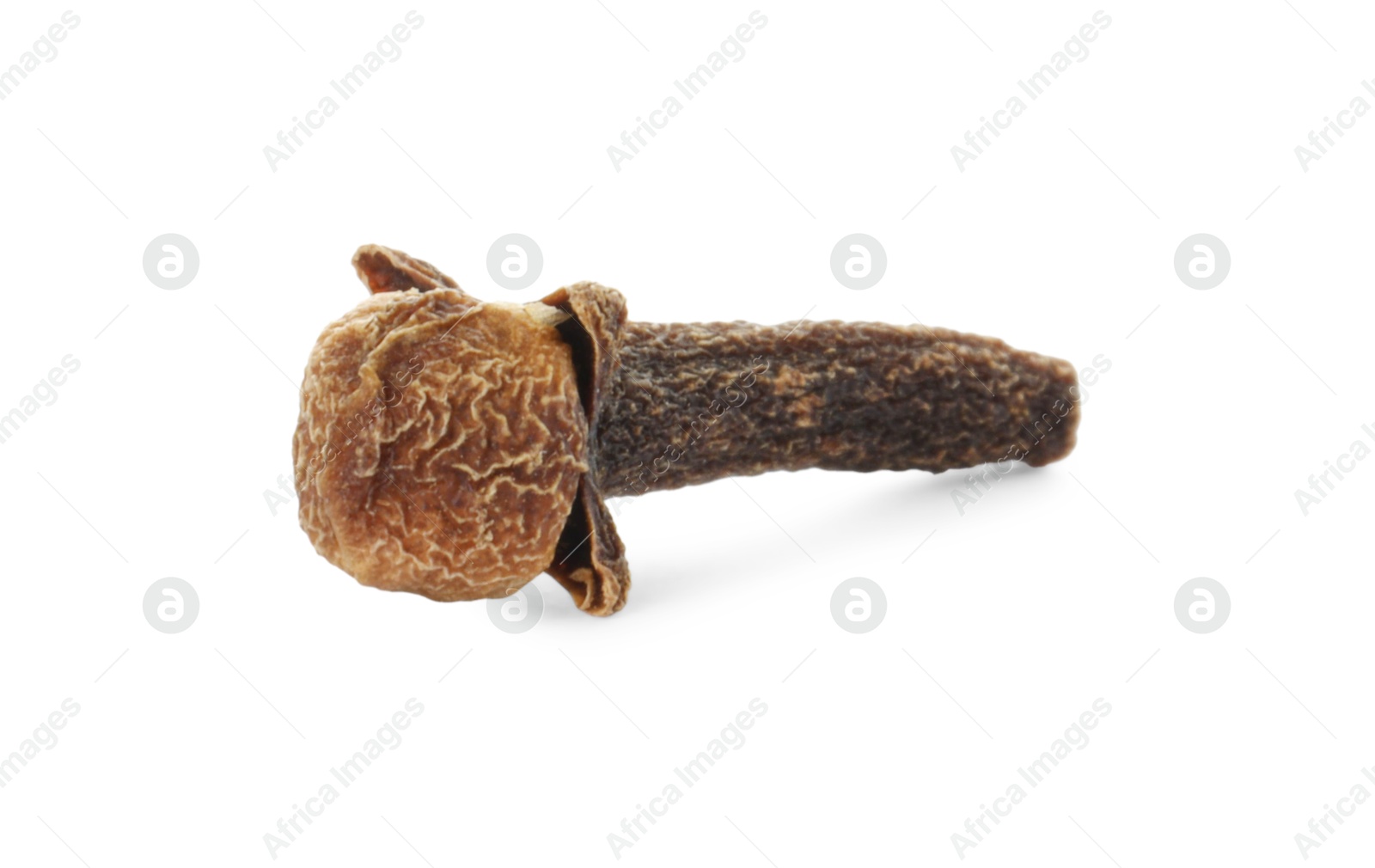 Photo of Aromatic spice. Dry clove bud isolated on white