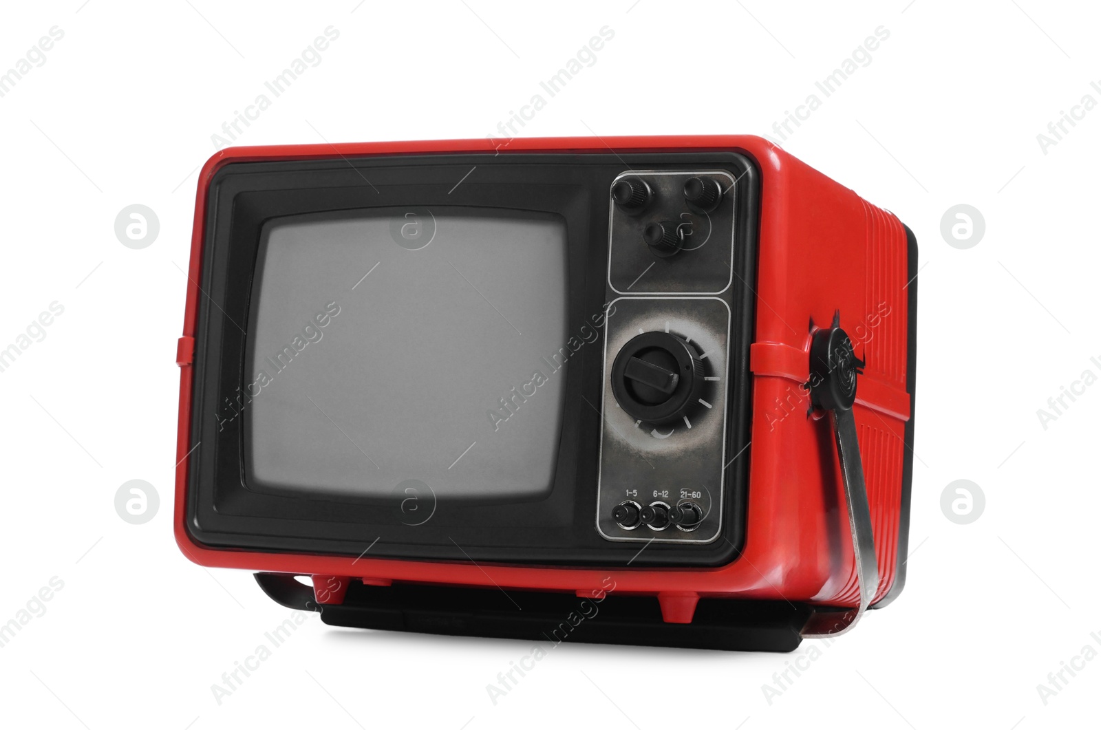 Photo of One retro tv set isolated on white