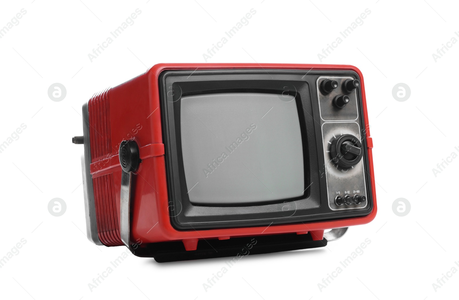 Photo of One retro tv set isolated on white