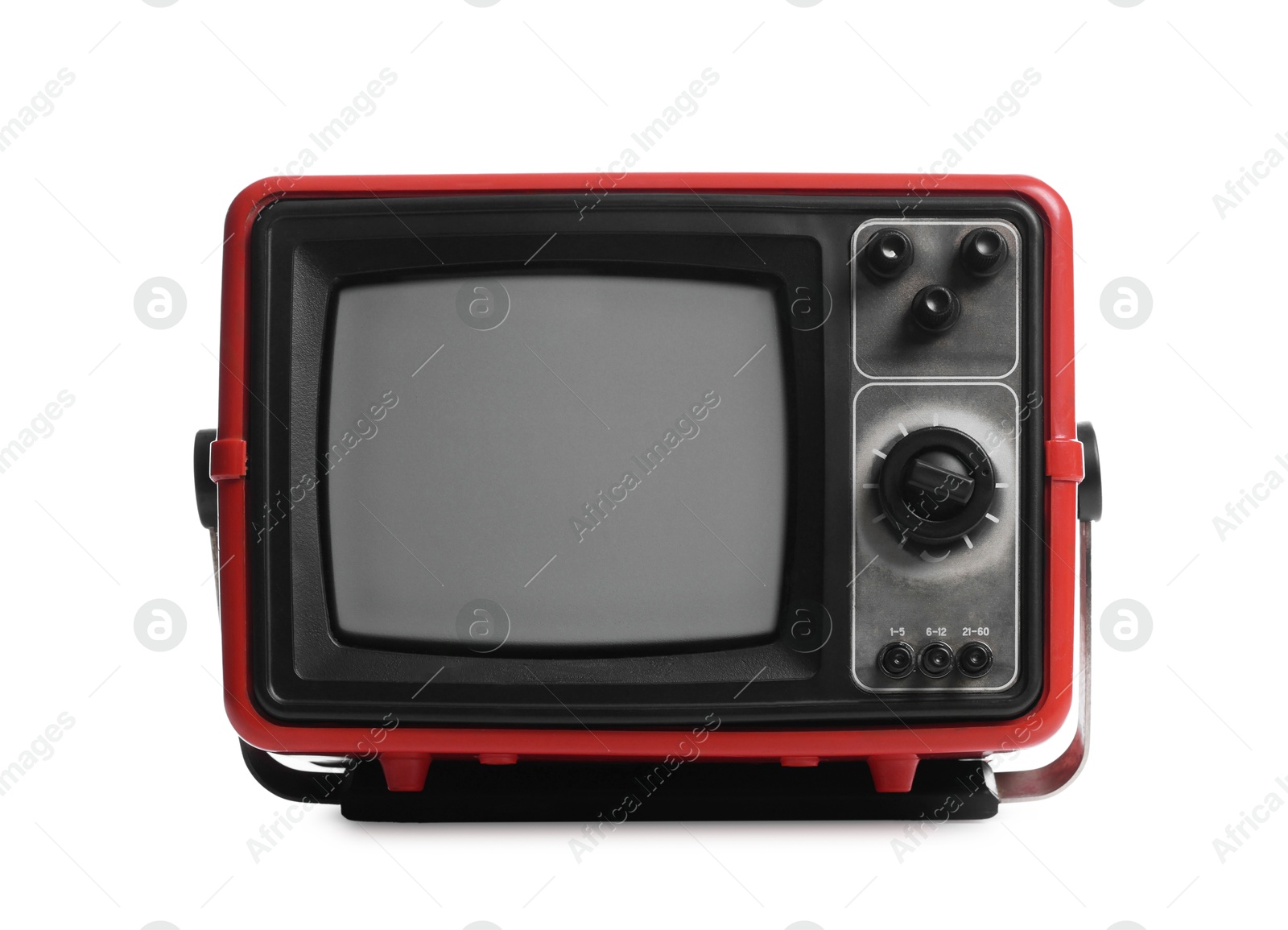 Photo of One retro tv set isolated on white