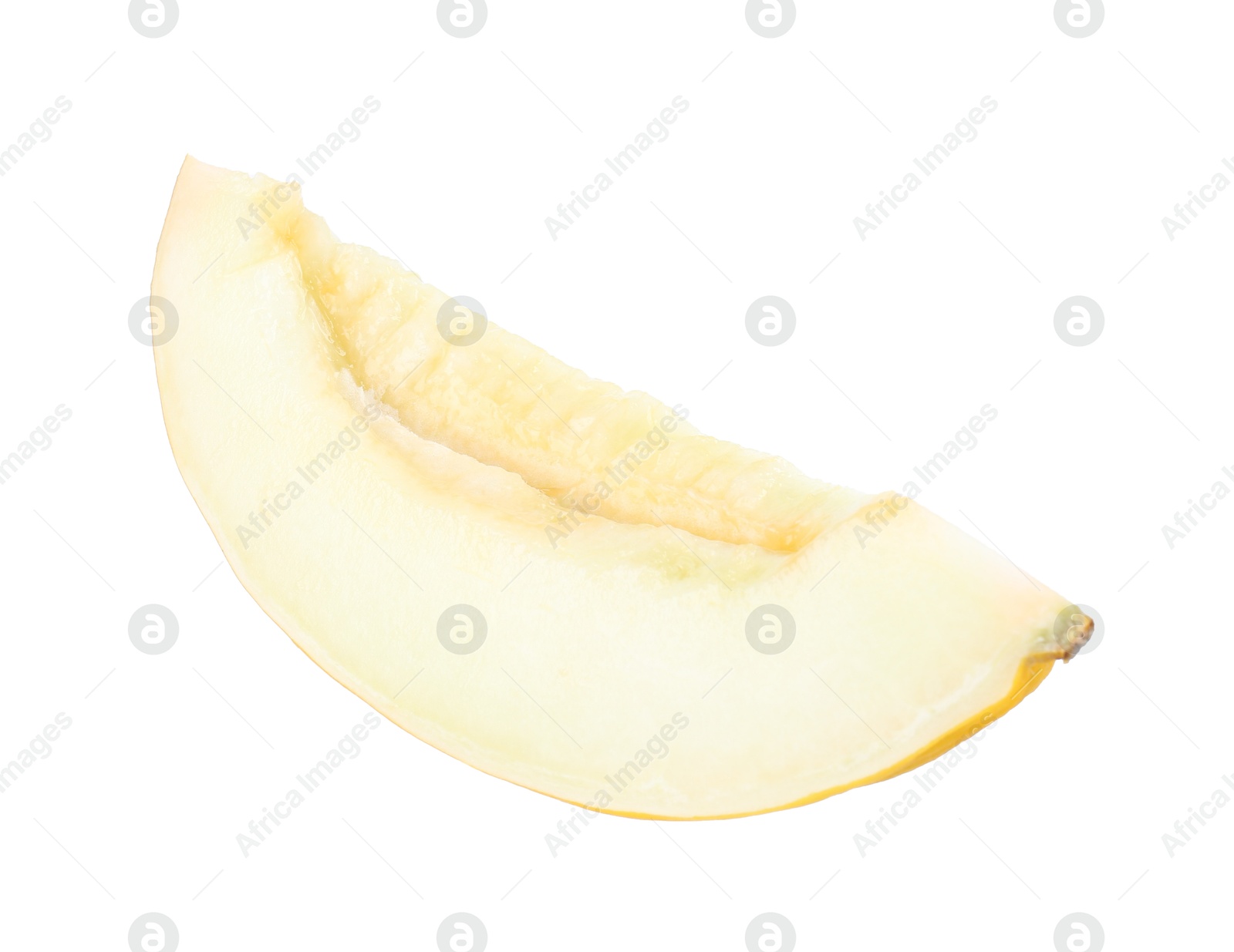 Photo of Slice of ripe melon isolated on white