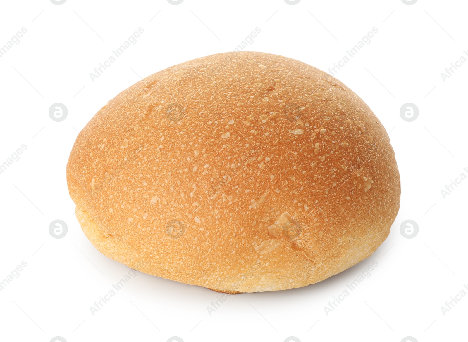 Photo of One fresh tasty bun isolated on white