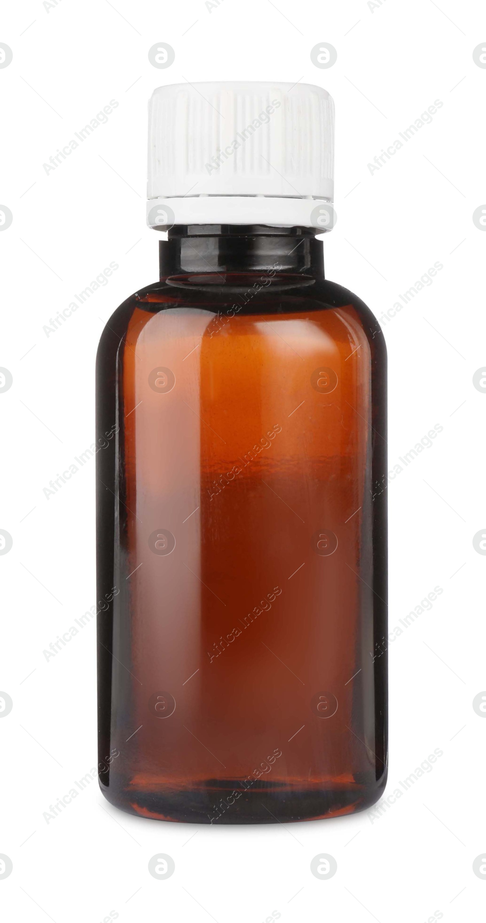 Photo of Medical bottle with medicine isolated on white