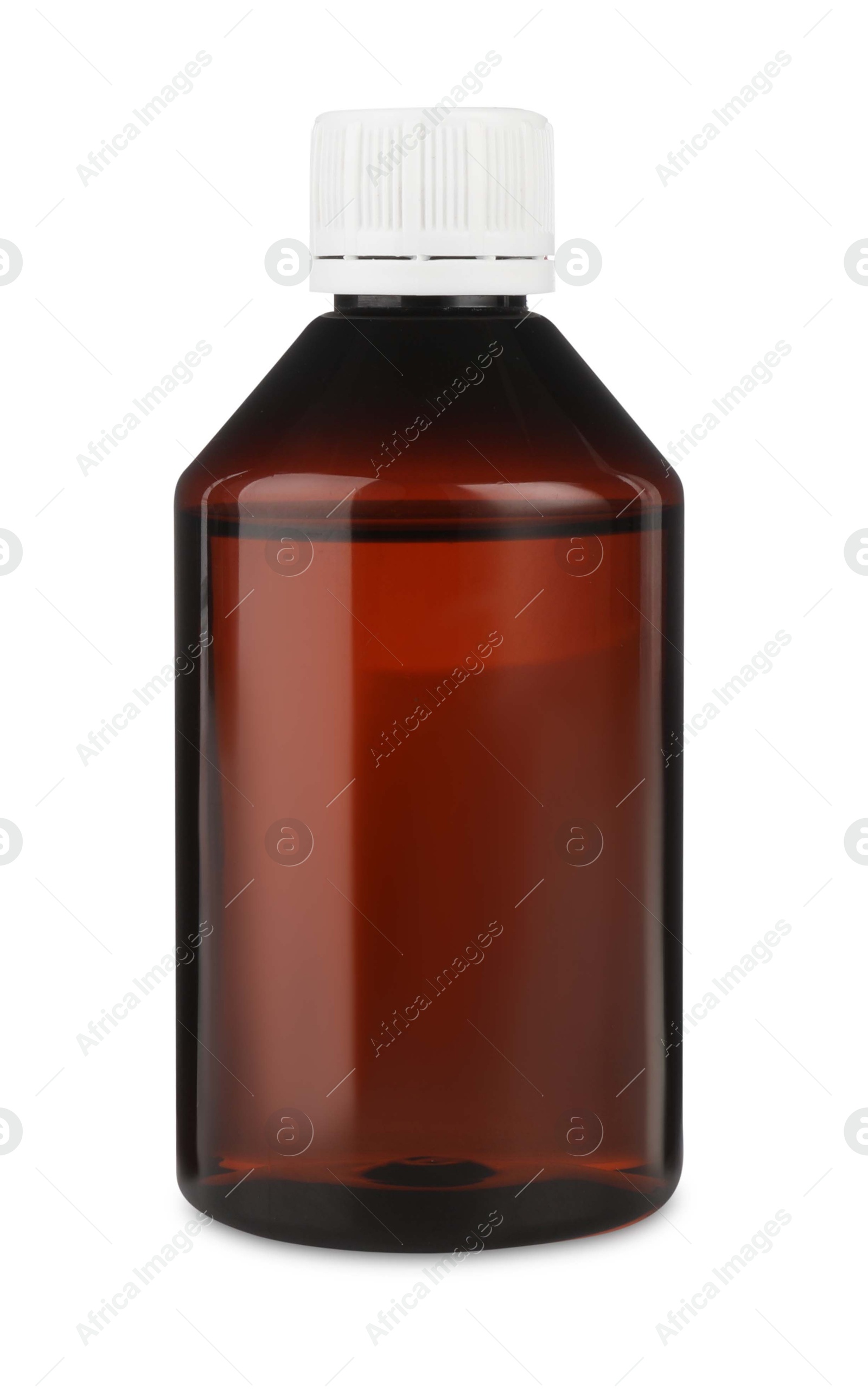 Photo of Medical bottle with medicine isolated on white