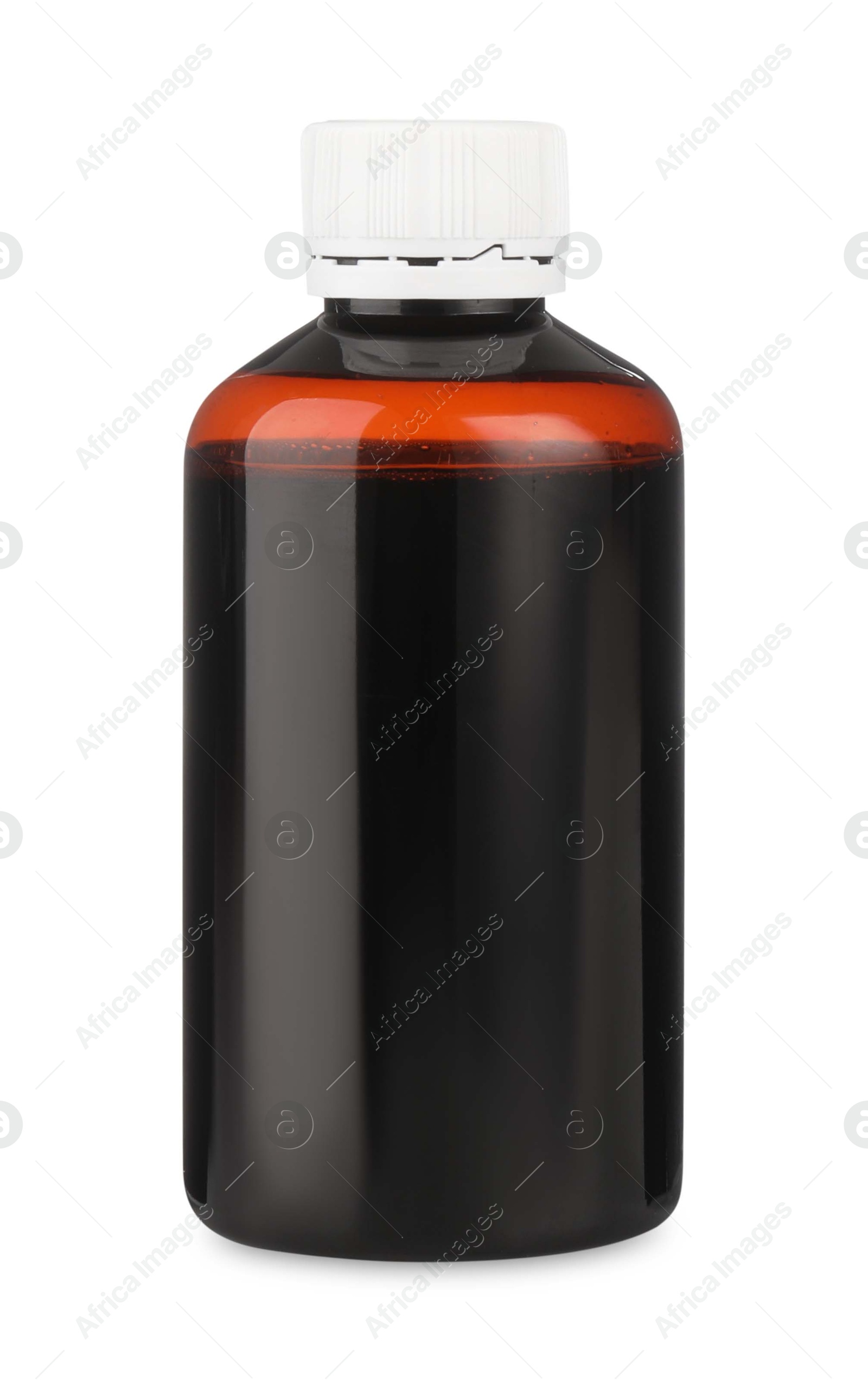 Photo of Medical bottle with medicine isolated on white