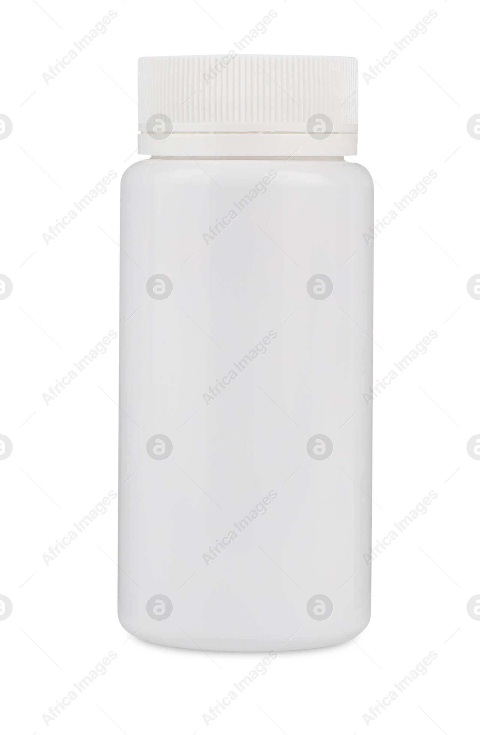 Photo of Medical bottle with pills isolated on white