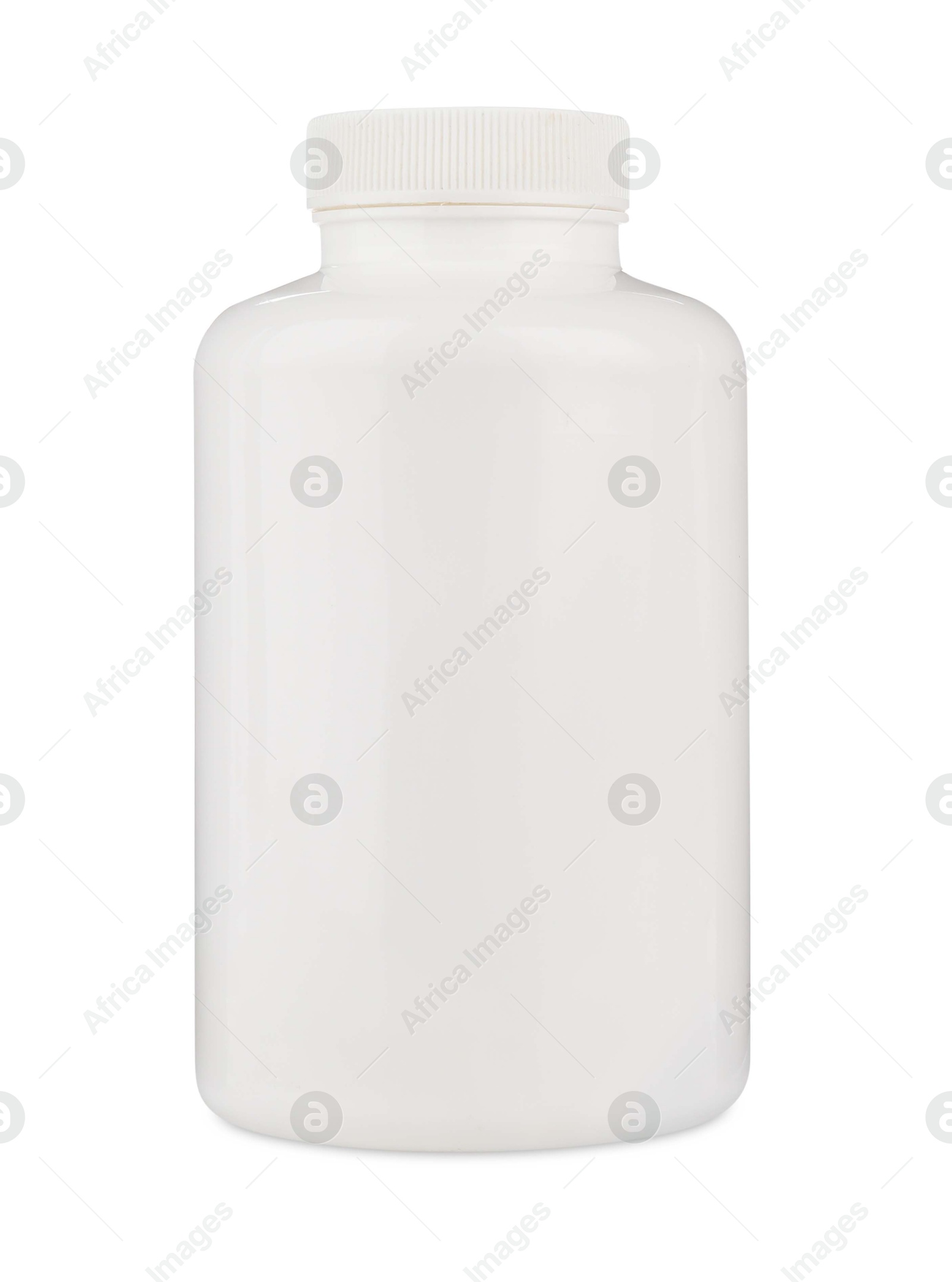 Photo of Medical bottle with pills isolated on white