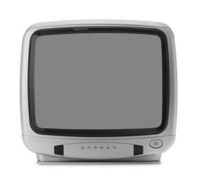 Photo of One retro tv set isolated on white