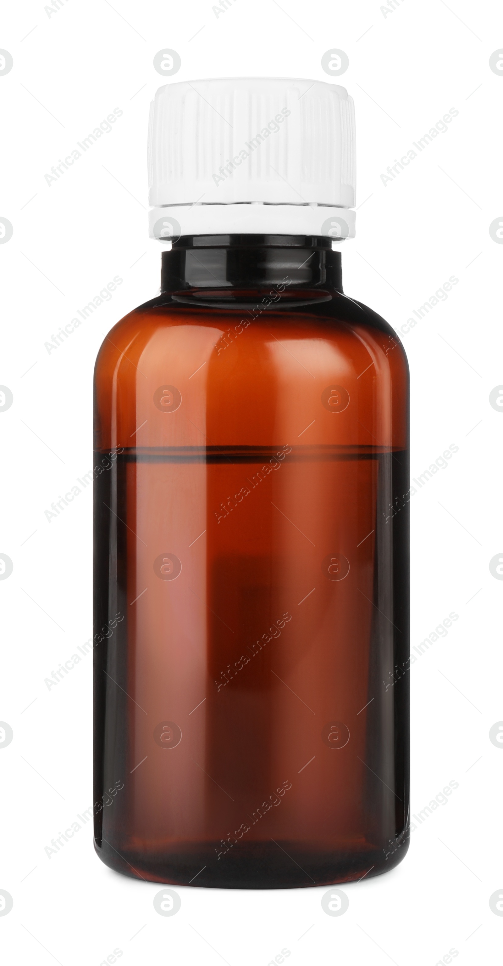 Photo of Medical bottle with medicine isolated on white