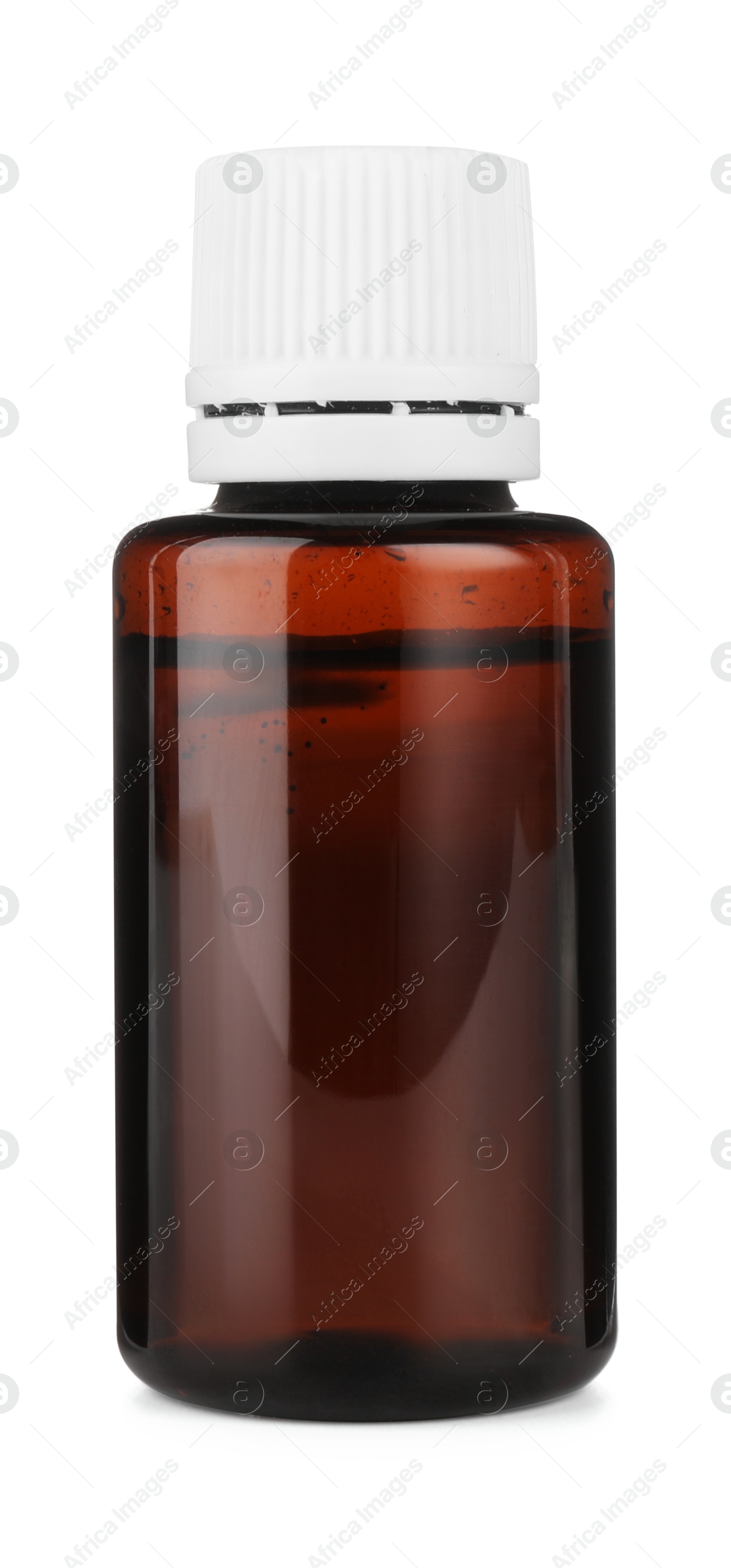 Photo of Medical bottle with medicine isolated on white