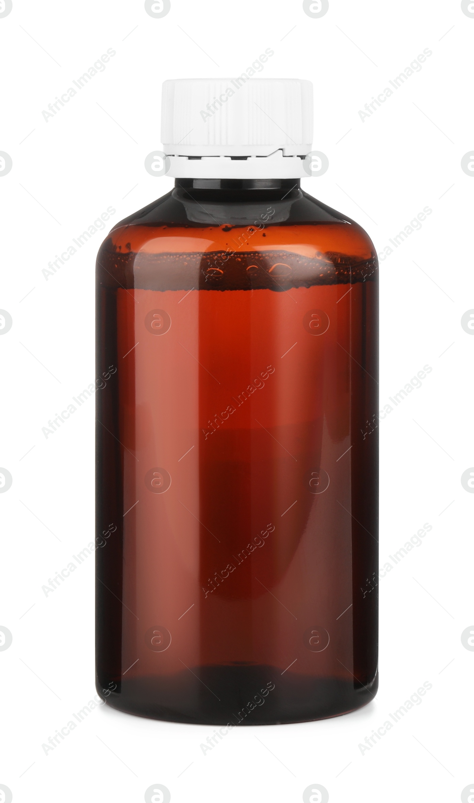 Photo of Medical bottle with medicine isolated on white