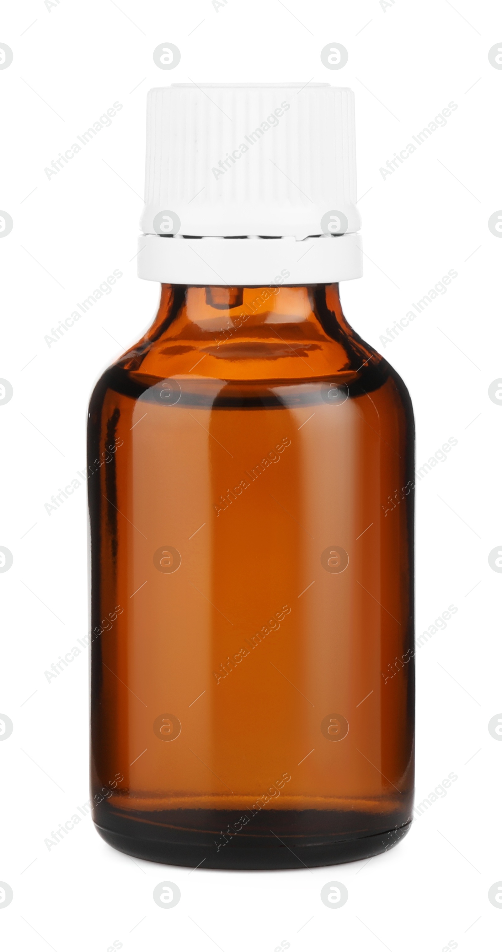 Photo of Medical bottle with medicine isolated on white