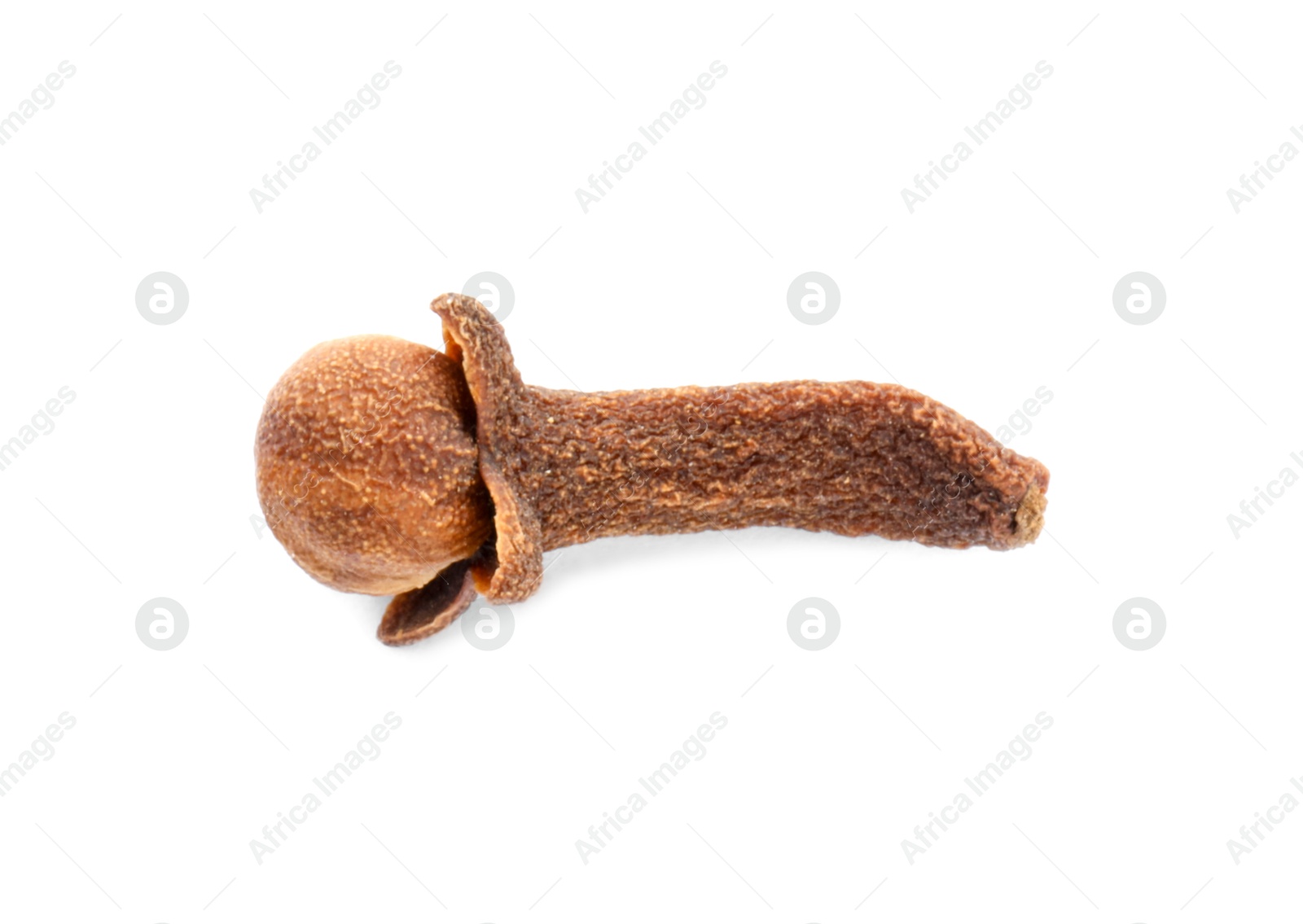 Photo of Aromatic spice. Dry clove bud isolated on white, top view