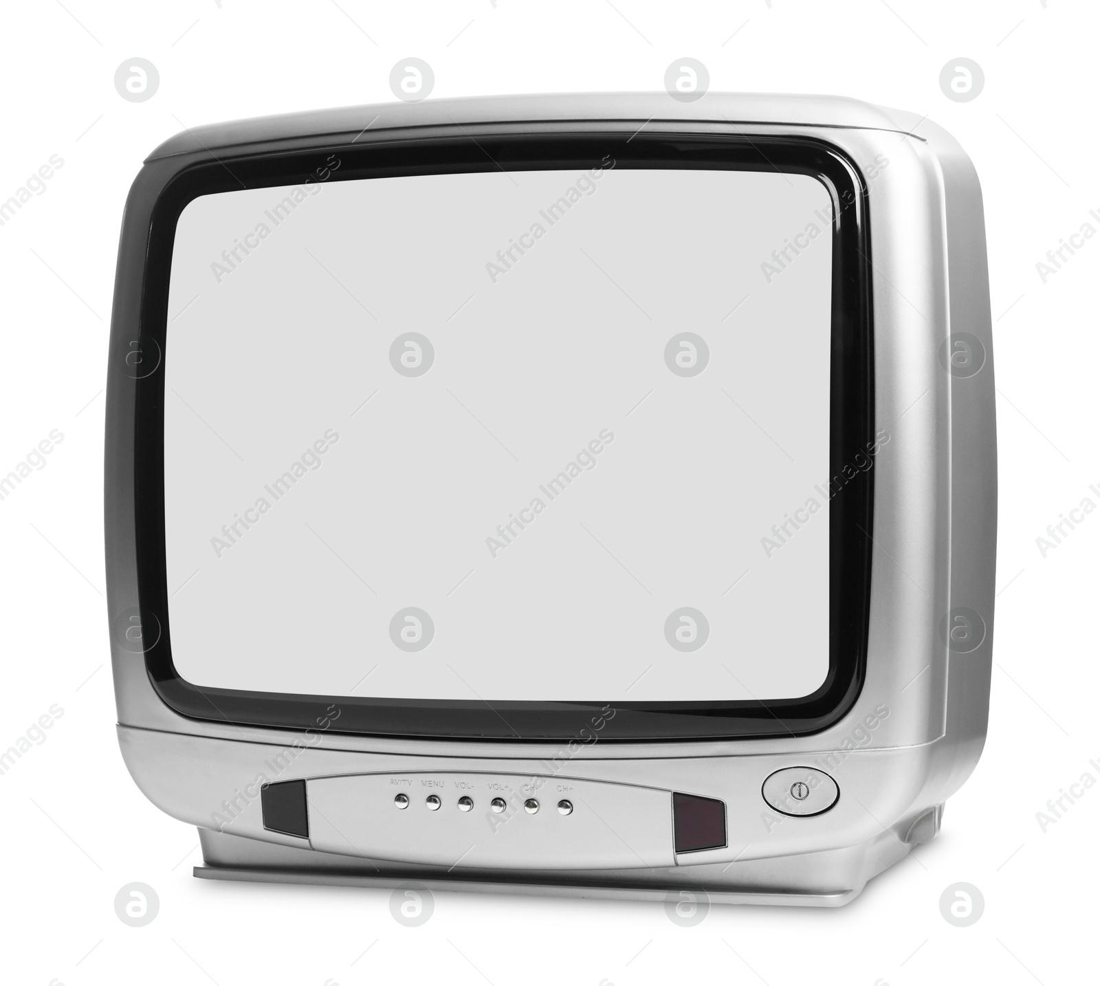 Photo of One retro tv set isolated on white