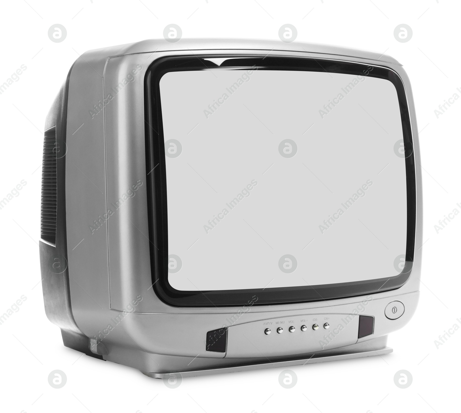 Photo of One retro tv set isolated on white