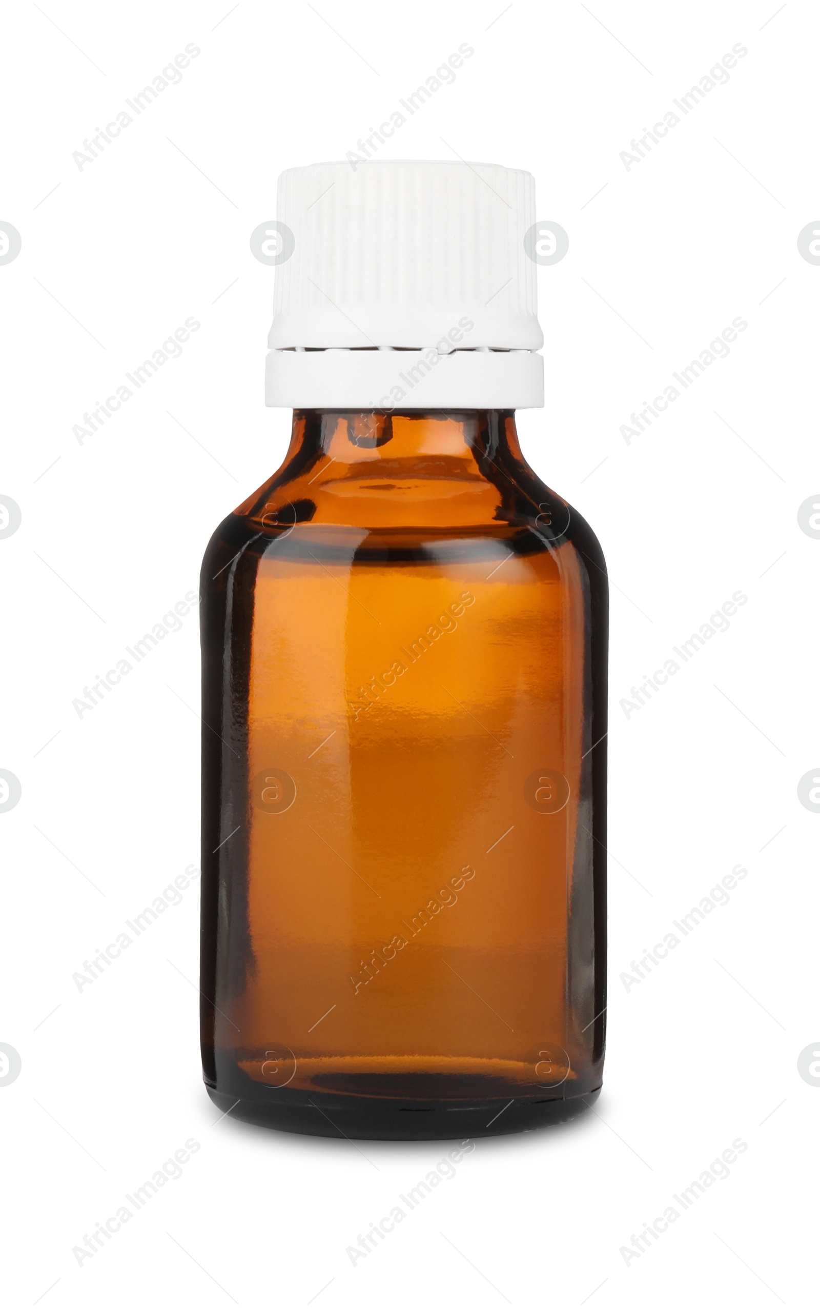 Photo of Medical bottle with medicine isolated on white